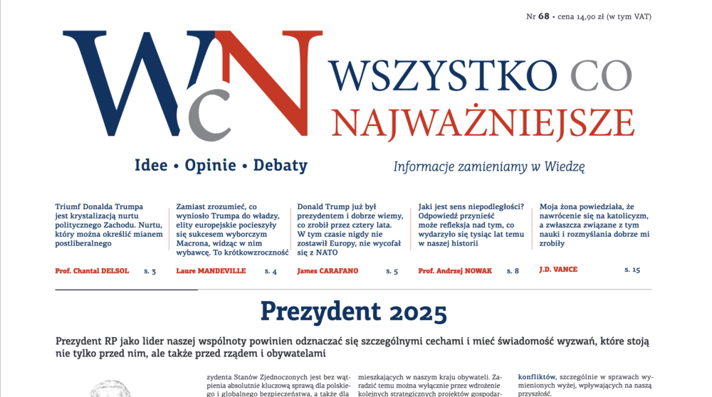 Zdjęcie okładkowe wpisu Nr 68. „Wszystko co Najważniejsze” jest już dostępny w EMPIKach, Księgarni Polskiej w Paryżu oraz wysyłkowo i w prenumeracie — w Sklepie Idei.