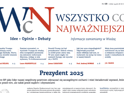 Nr 68. „Wszystko co Najważniejsze” jest już dostępny w EMPIKach, Księgarni Polskiej w Paryżu oraz wysyłkowo i w prenumeracie — w Sklepie Idei.