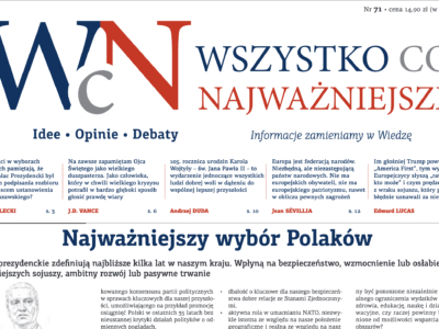 Zdjęcie okładkowe wpisu Nr 71. „Wszystko co Najważniejsze” jest już dostępny w EMPIK-ach, Księgarni Polskiej w Paryżu oraz wysyłkowo i w prenumeracie – w Sklepie Idei.