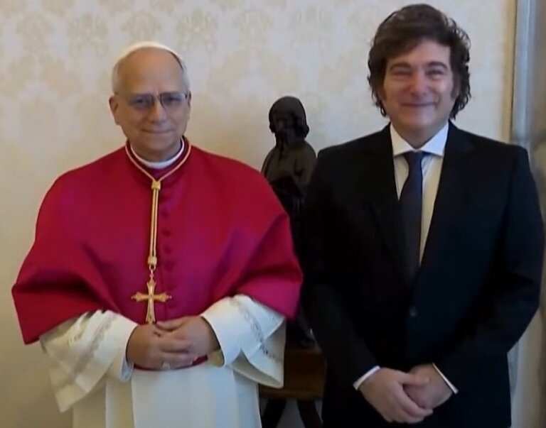 Leon XIV i Javier Milei