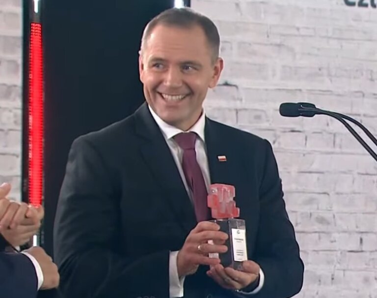 Karol Nawrocki z tytułem „Człowieka Wolności”