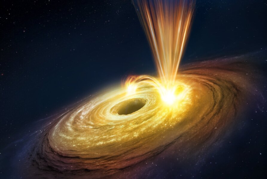 jak szybko czarna dziura może wyrzucać materię