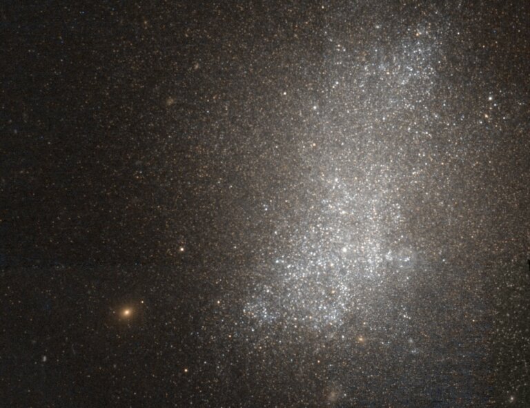 Teleskop Hubble'a wykonał obserwacje galaktyki nieregularnej w gwiazdozbiorze Psów Gończych