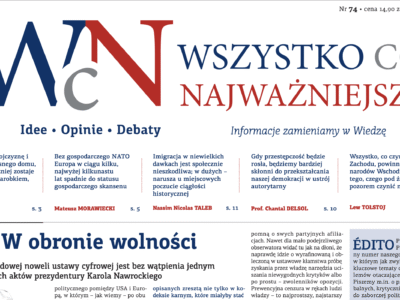 Najnowszy, 74 numer „Wszystko co Najważniejsze” jest już dostępny w EMPIK-ach, Księgarni Polskiej w Paryżu oraz wysyłkowo i w prenumeracie – w Sklepie Idei